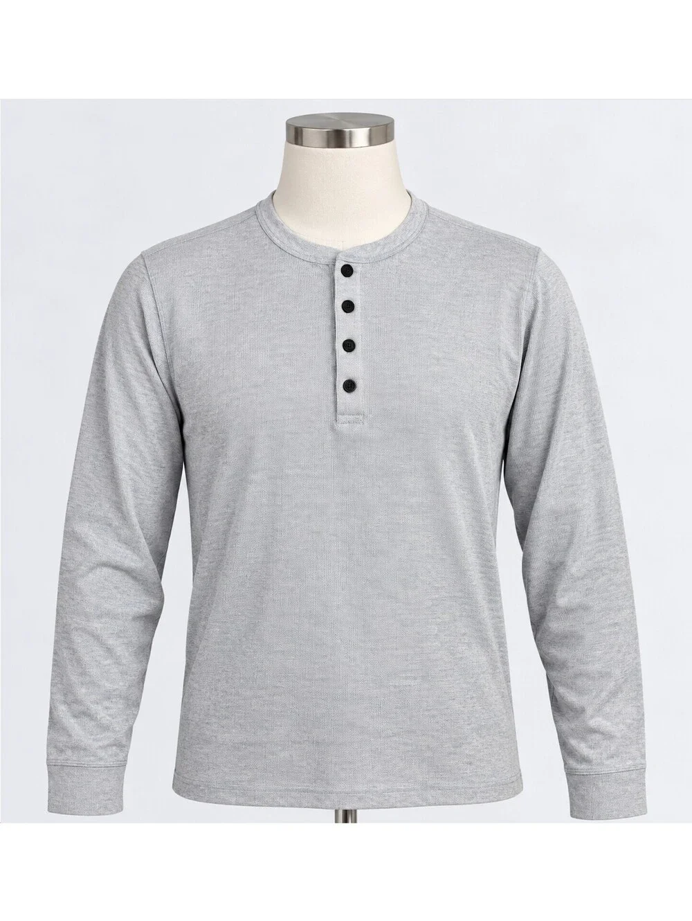 Banana Republic Core Temp L Blue Long Sleeve Henley